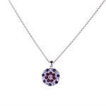 Mariana Guardian Angel Pendant in "Wildberry" Rhodium