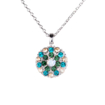 Mariana Guardian Angel Pendant in "Circle of Life" Rhodium