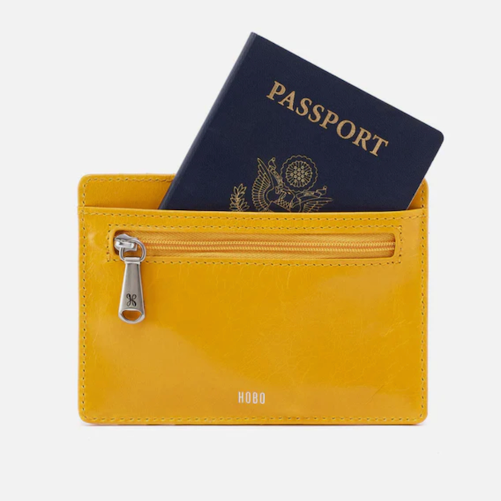 HOBO HOBO - Euro Slide Card Case Sun Glow Polished Leather