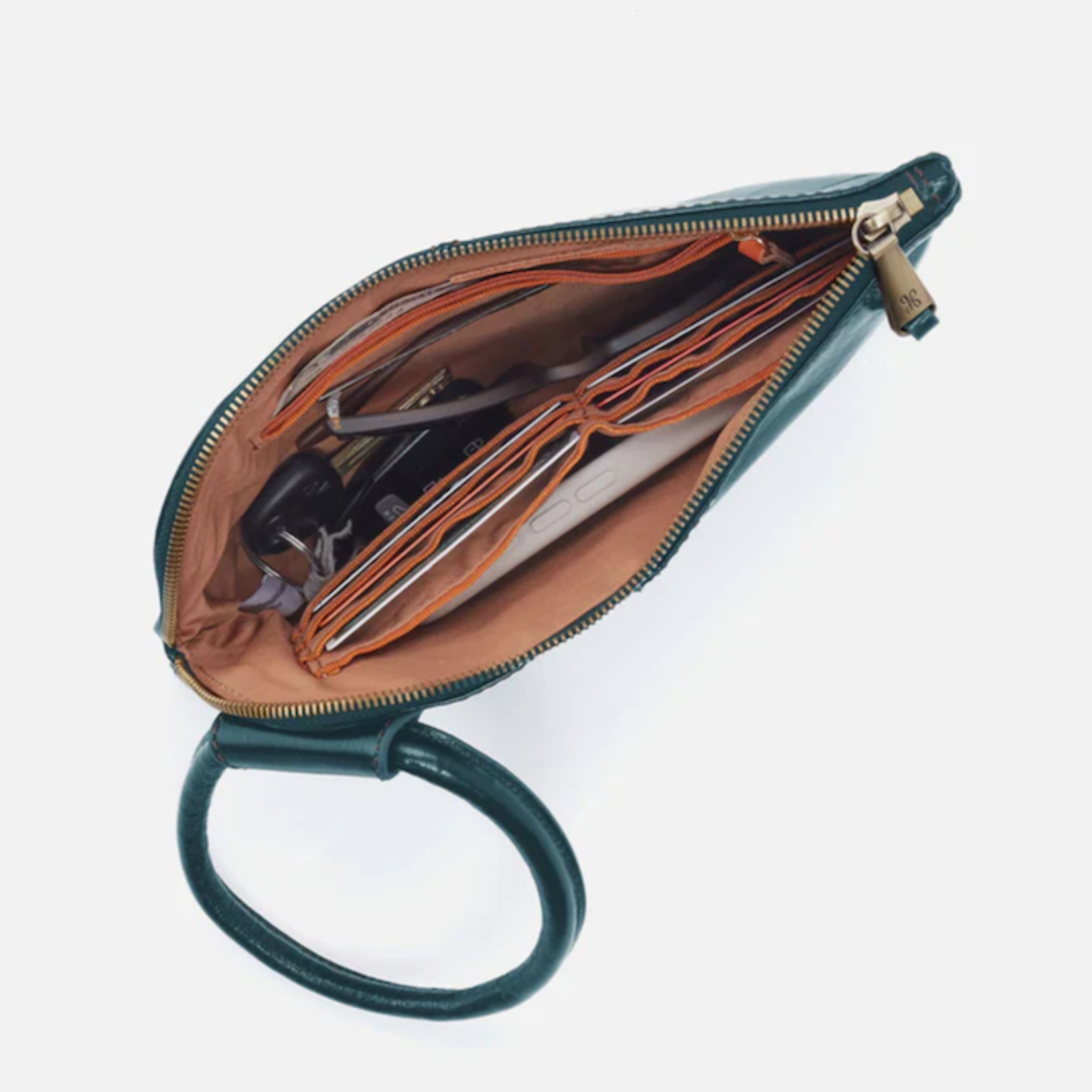 HOBO HOBO - Sable Wristlet Wild Bluegrass Polished Leather