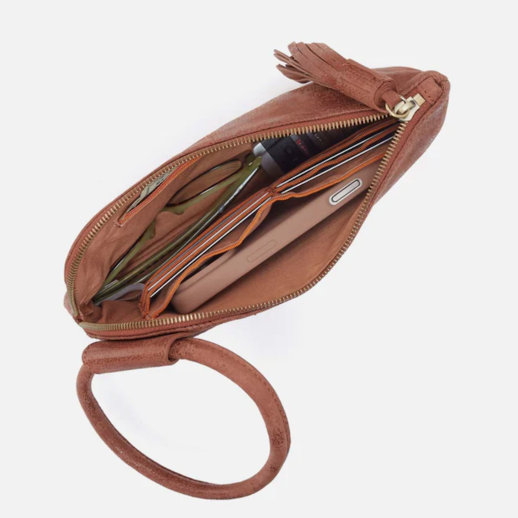 HOBO HOBO - Sable Wristlet Burnished Saddle Buffed Leather