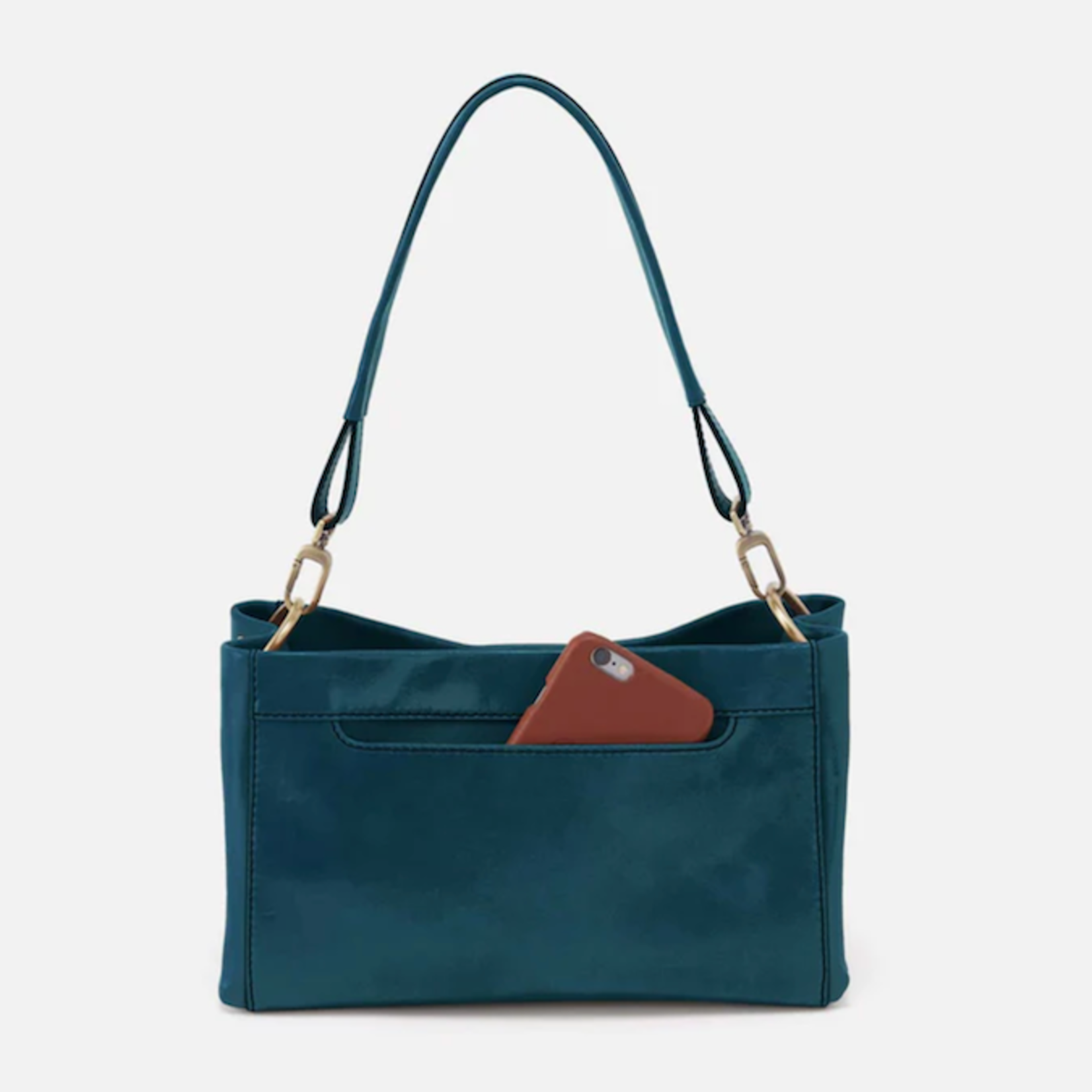 HOBO HOBO - Seneca Shoulder Crossbody Wild Bluegrass Polished Leather