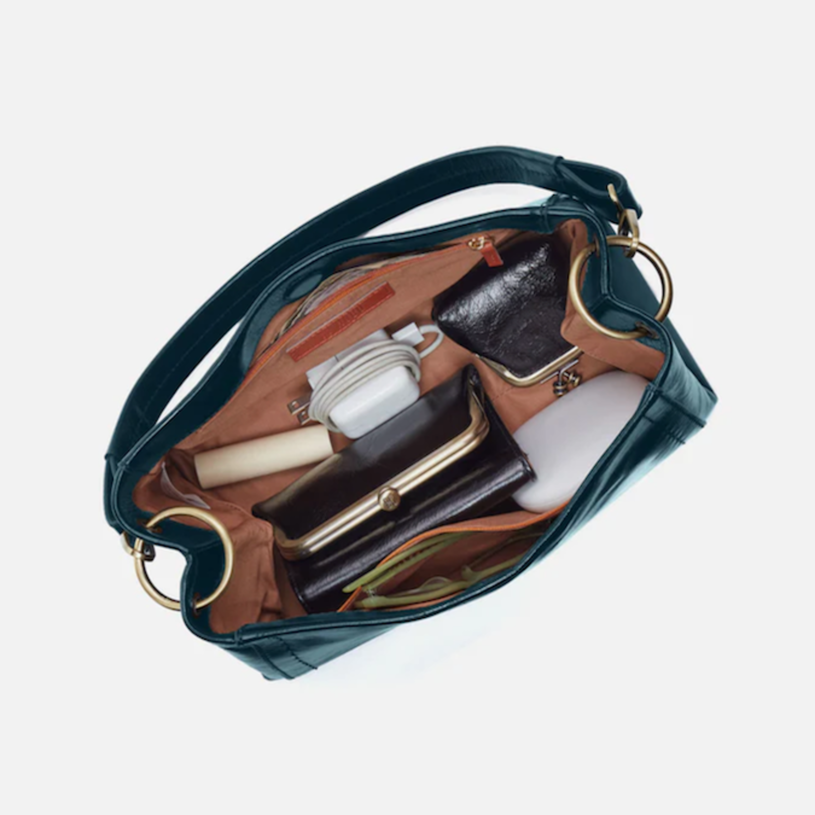 HOBO HOBO - Seneca Shoulder Crossbody Wild Bluegrass Polished Leather