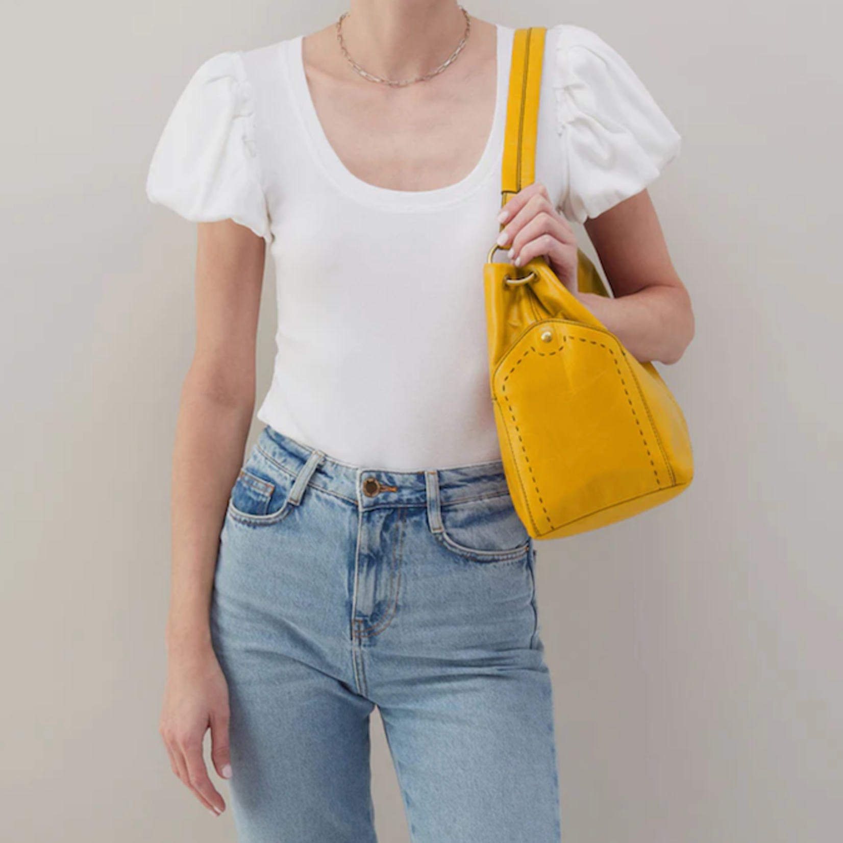 HOBO HOBO - Seneca Shoulder Bag Sun Glow Polished Leather