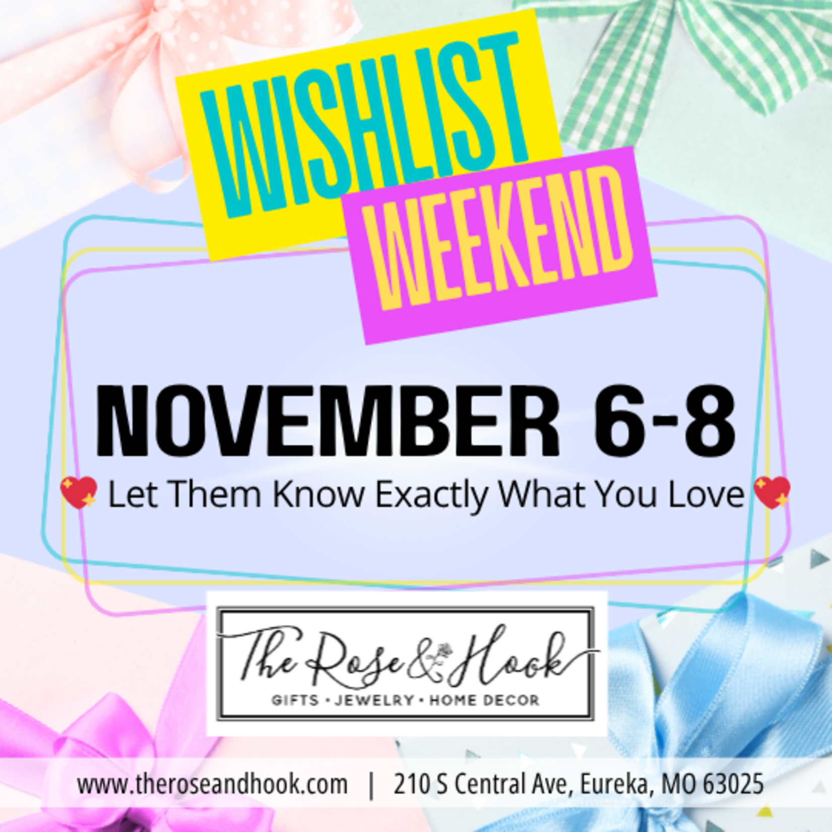 Wishlist Weekend (Nov. 6, 7, 8)