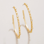 Bristol Hoop Earrings - White Opal