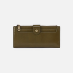 HOBO HOBO - Dunn Continental Wallet Olive Veil Polished Leather