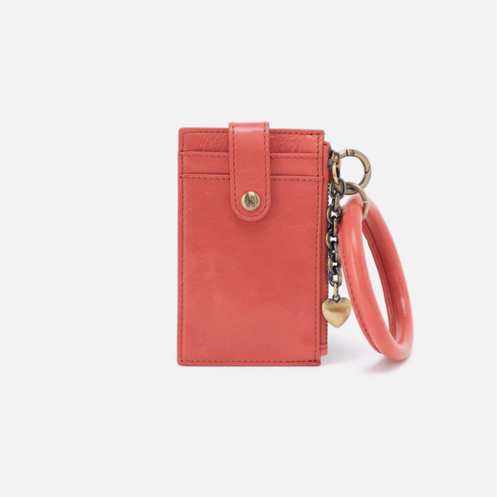 HOBO HOBO - Ring Credit Card Wristlet Pink Mirage Polished Leather