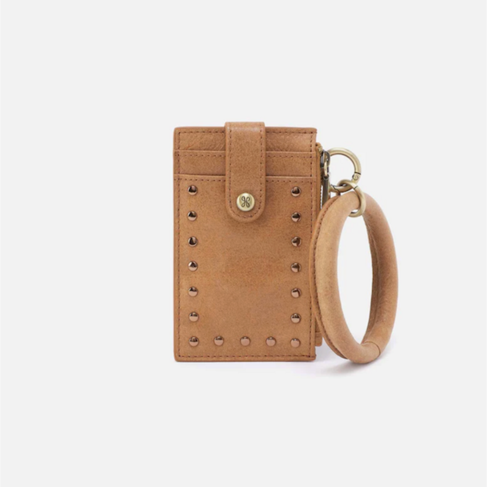 HOBO HOBO - Ring Credit Card Wristlet Whiskey Buffed Leather