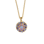 Mariana Guardian Angel Pendant in "Lavender Fields" Yellow Gold