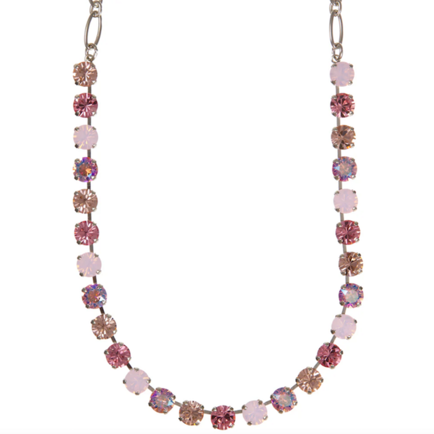 Mariana Medium Everyday Necklace in "Flamingo" Rhodium