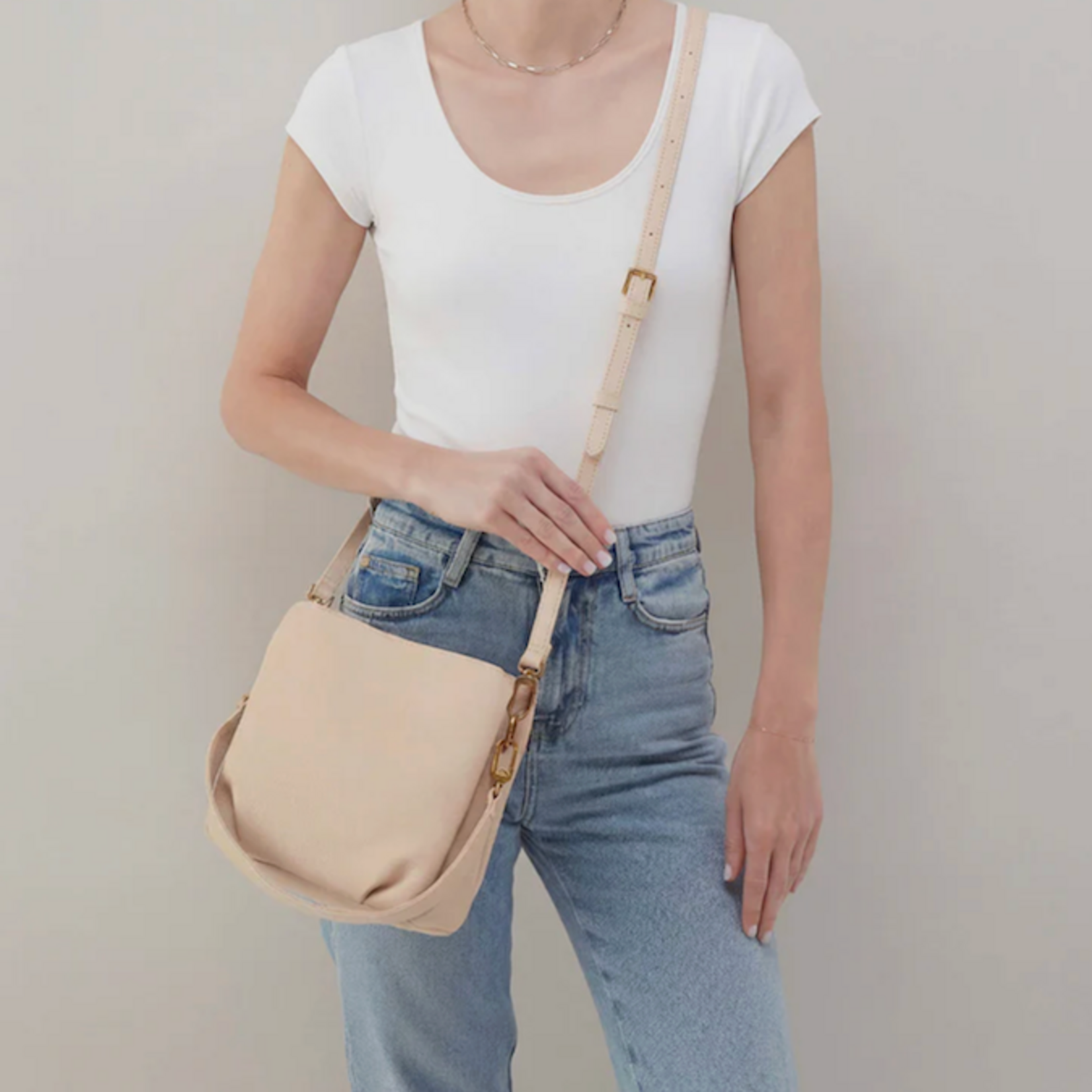 HOBO HOBO - Starr Convertible Shoulder Bag Stonewash Pebbled Leather