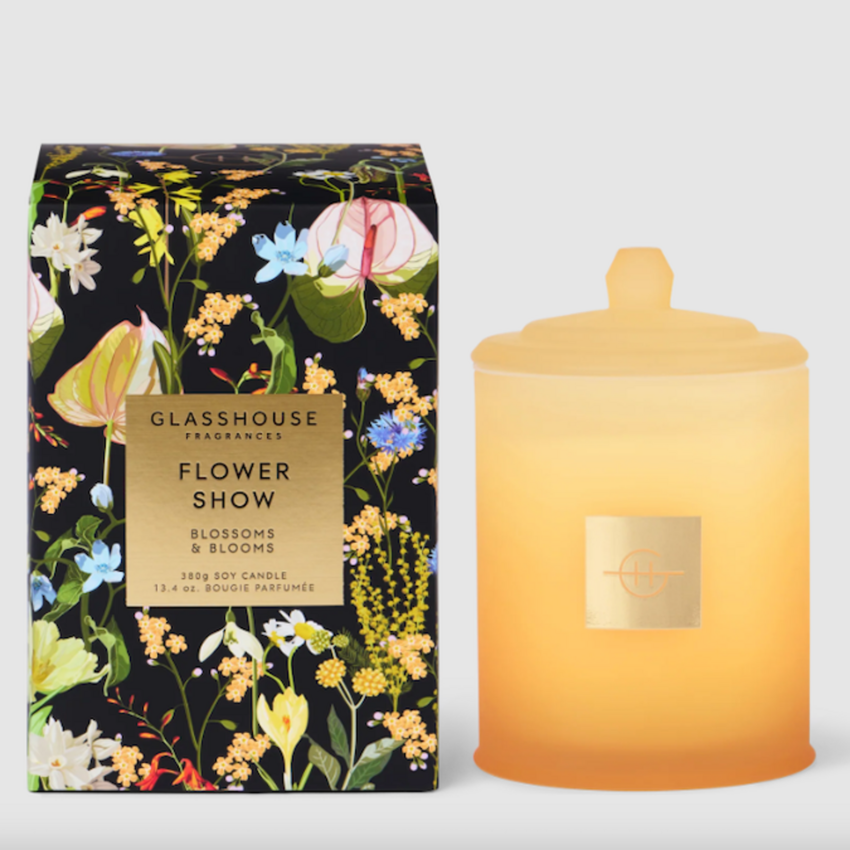 GLASSHOUSE FRAGRANCES GLASSHOUSE Flower Show Triple Scented Candle, 13.4 oz