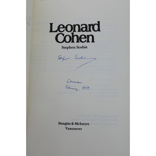 Paperback Scobie, Stephen: Leonard Cohen (Studies in Canadian literature ; 12)