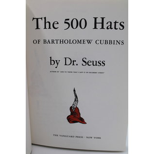 Hardcover Book Club Edition Seuss, Dr.: The 500 Hats of Bartholomew Cubbins