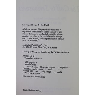 Hardcover Bradley, Ian: The Call to Seriousness - The Evangelical Impact on the Victorians