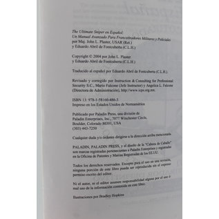 Paperback Plaster, John L.: El Ultimate Sniper En Espanol: Un Manual Avanzado Para Francotiradores Militares y Policiales