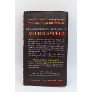 Mass Market Paperback Stone, Irving: The Agony and the Ecstasy: A Biographical Novel of Michelangelo