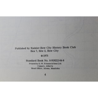 Rainier-Bow City History Book Club: Settlers Along The Bow (A History Of: Rainier, Bow City)