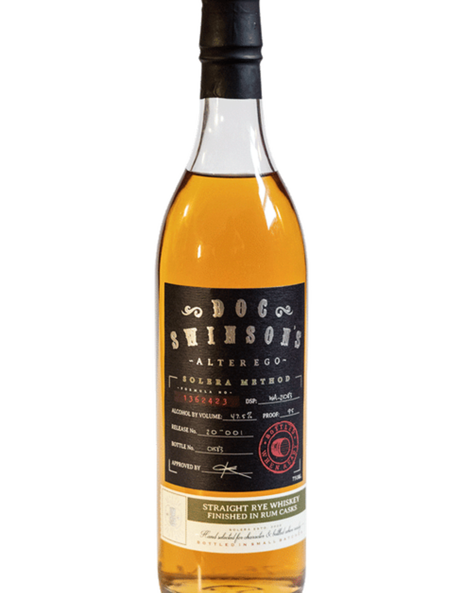 Doc Swinson's Alter Ego Solera Aged Rye 750ML