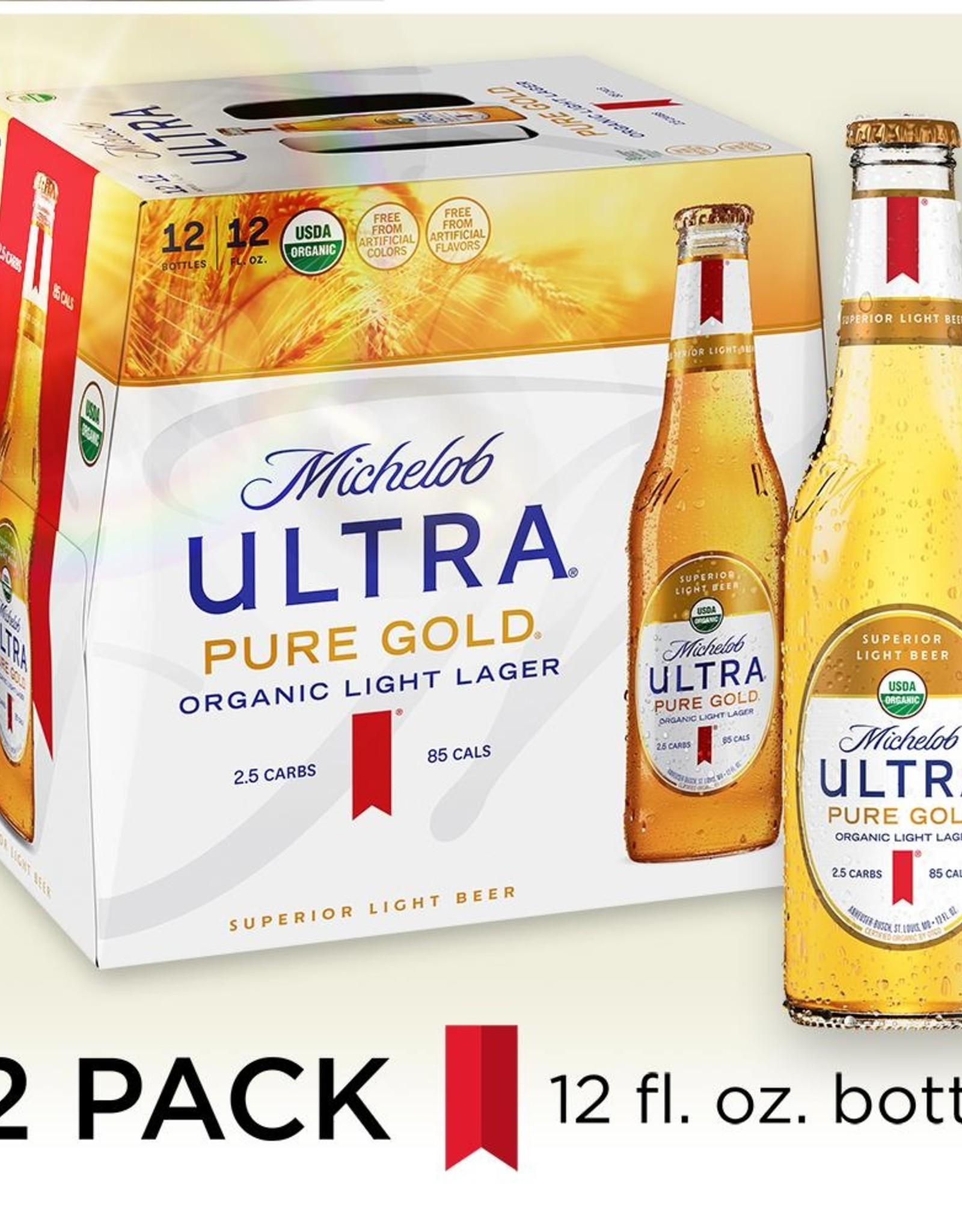 Michelob Ultra Pure Gold 12x12 oz bottles