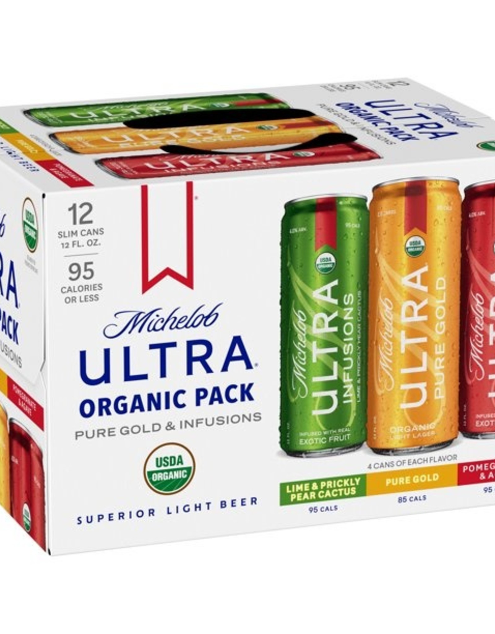 Michelob Ultra Infusions Organic Pack 12x12 oz slim cans