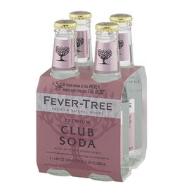 Fever Tree Club Soda 200ML 4Pk Glass