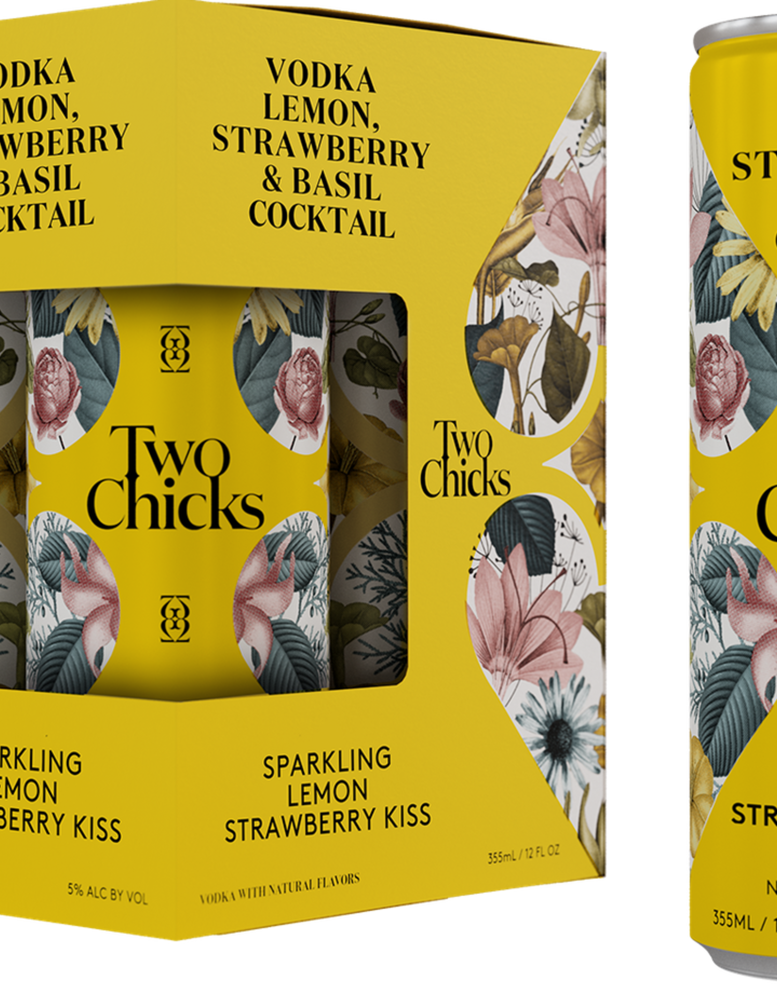 Two Chicks Lemon Strawberry Kiss 4pk 12OZ