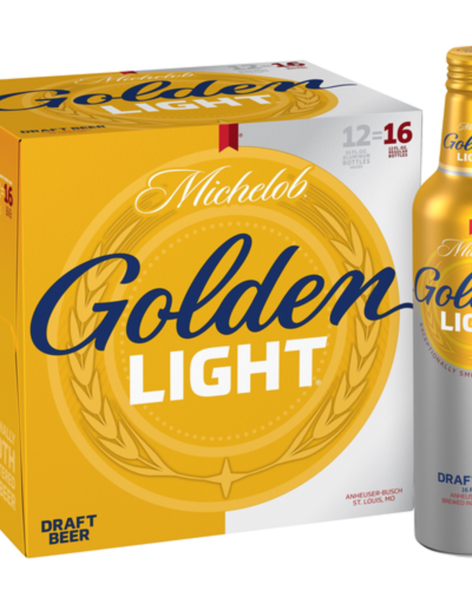 Michelob Golden Light 12x16 oz aluminum bottles