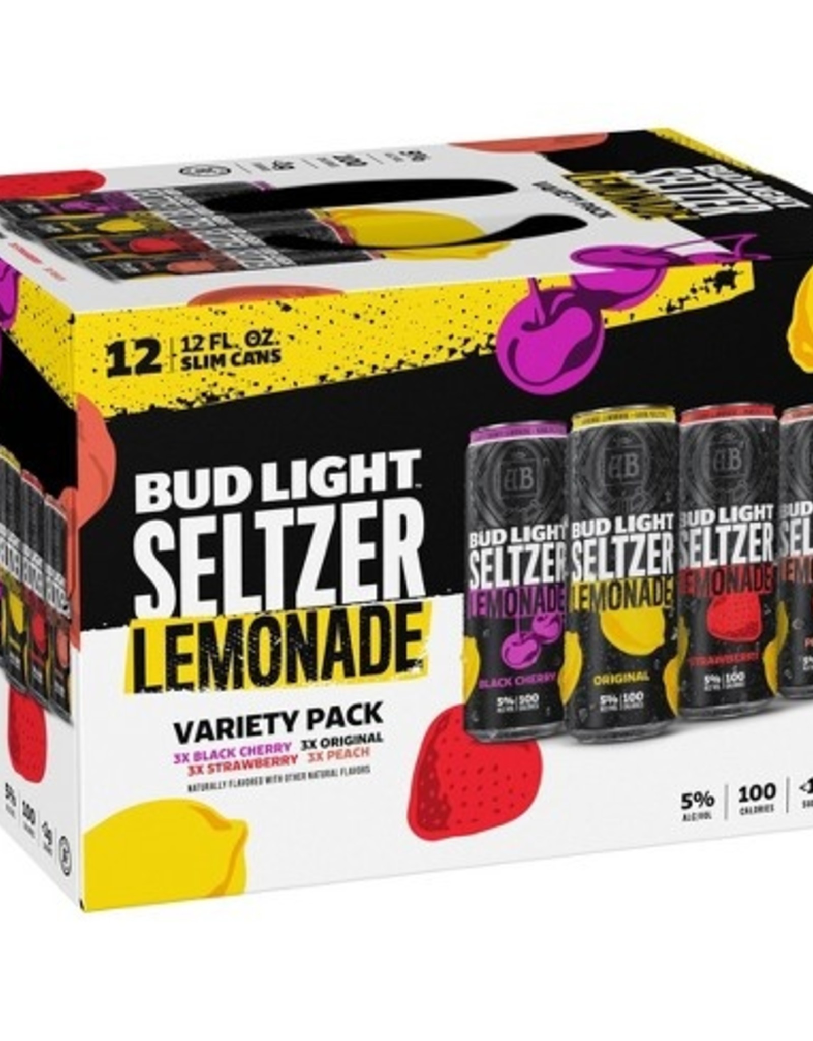 Bud Light Seltzer Retro Tie Dye 12x12 oz slim cans