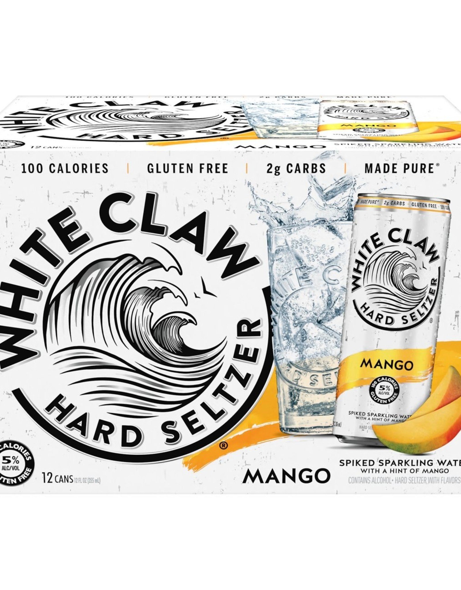 White Claw Mango 6x12 oz slim cans