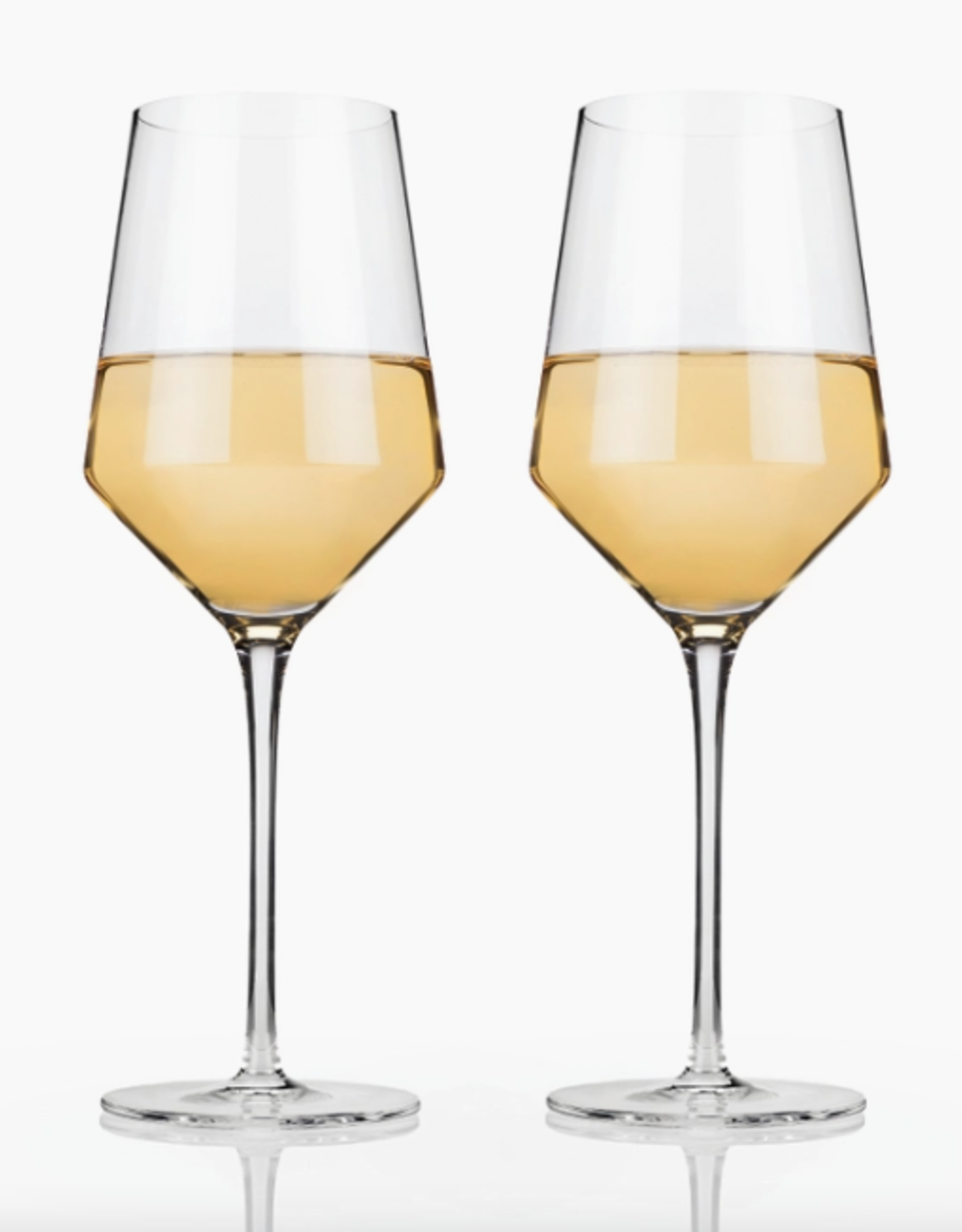 Viski Crystal Chardonnay Glasses