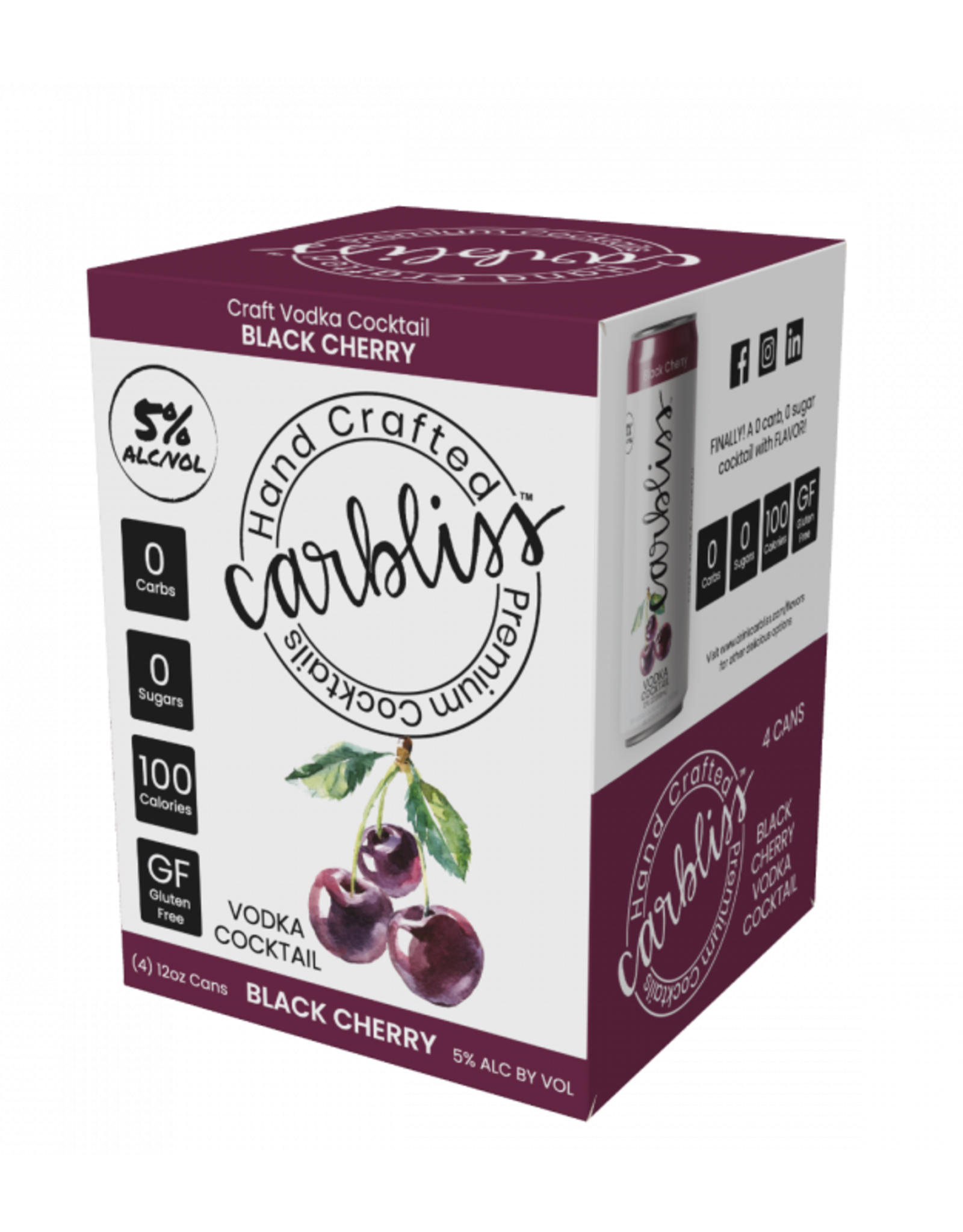 Carbliss Black Cherry 4pk cans