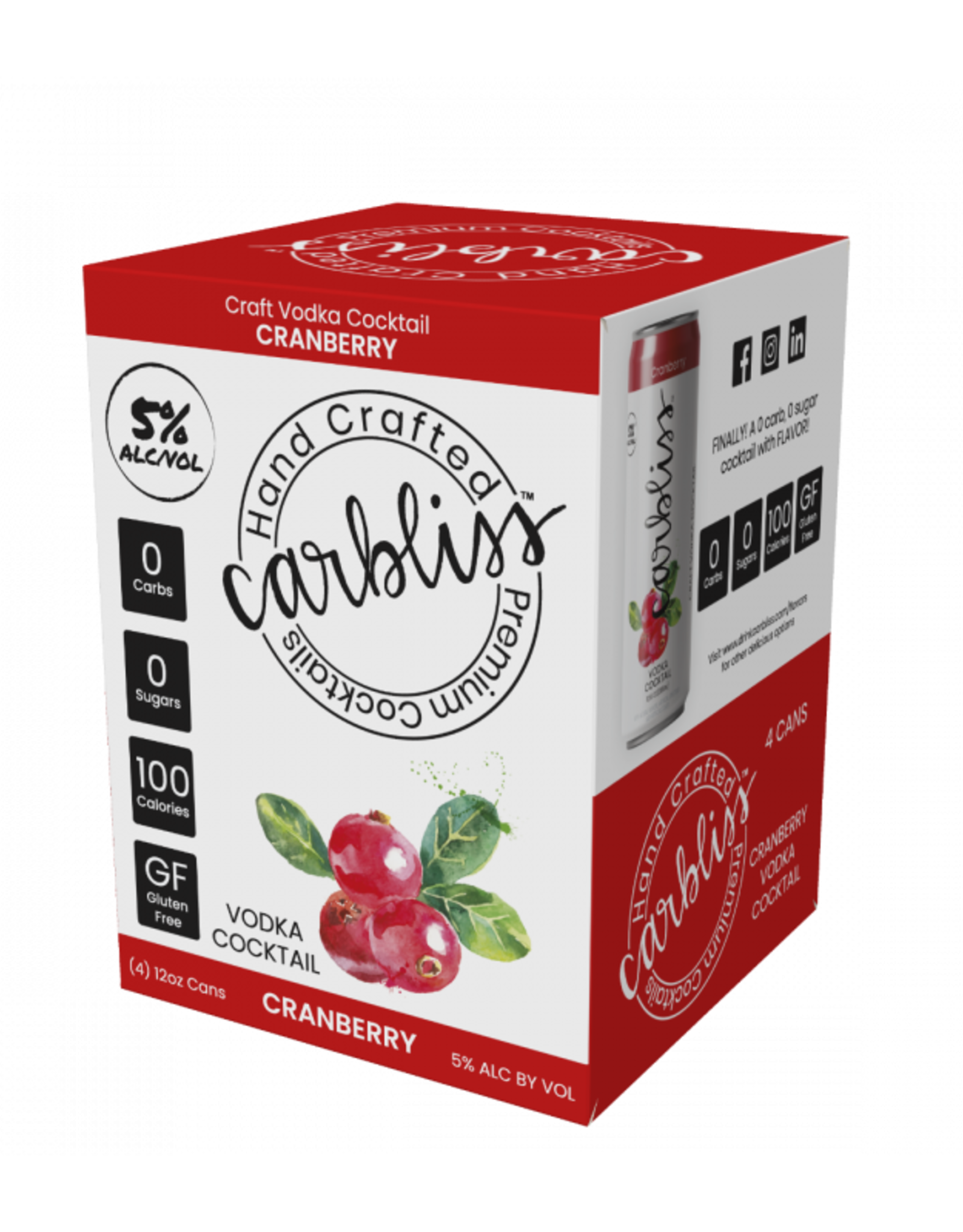 Carbliss Cranberry  4pk Can