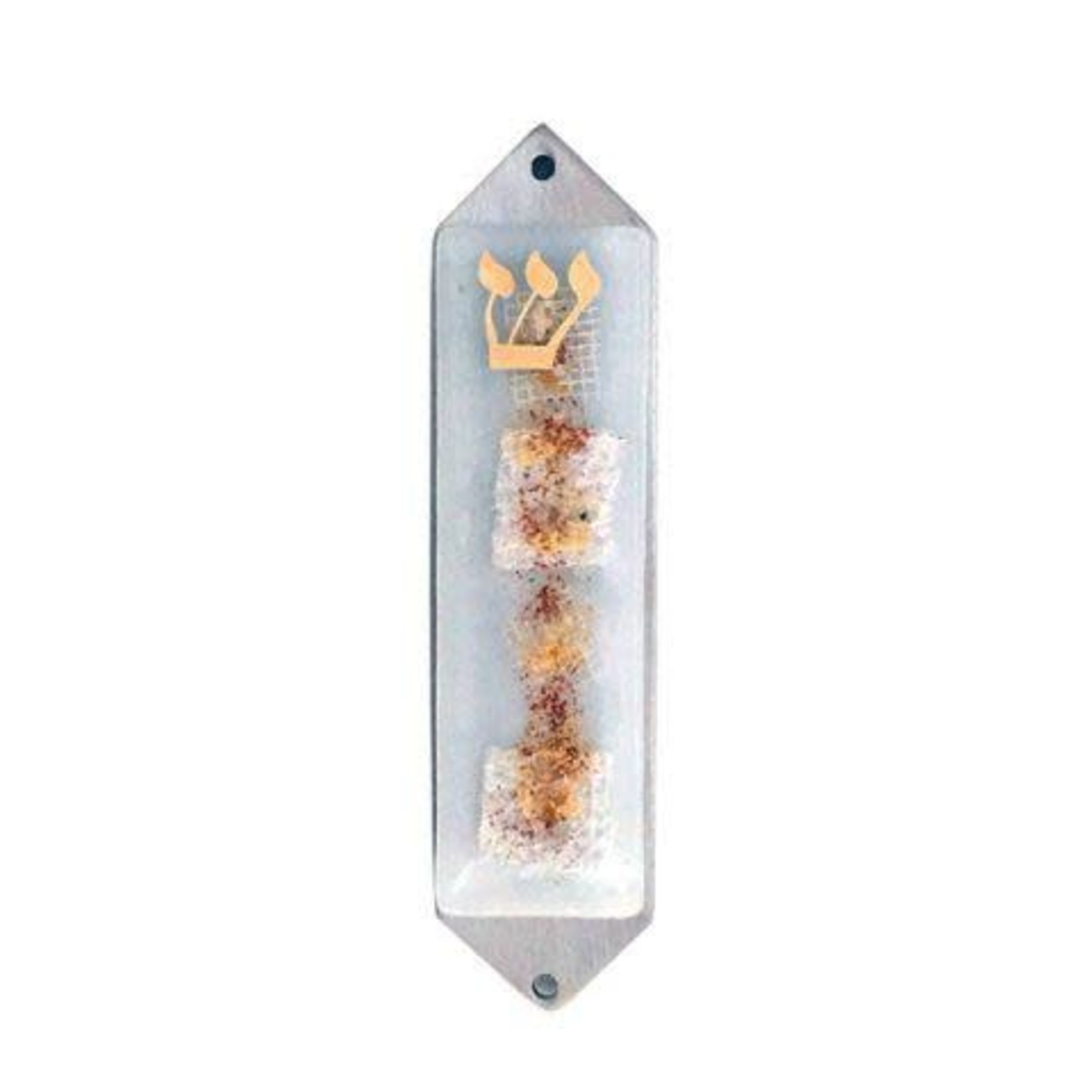 Bronze Collage Mezuzah Case