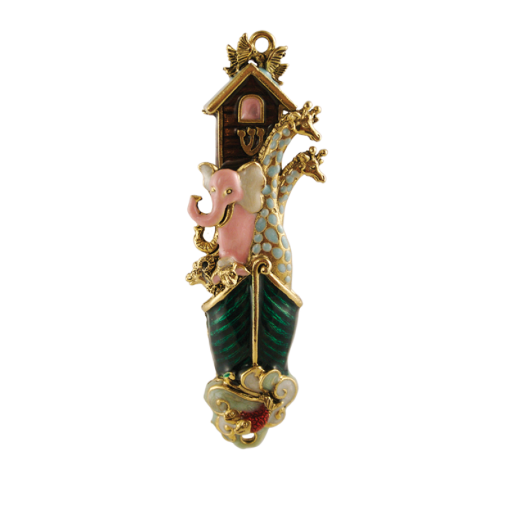 Noah's Ark Mezuzah 4"