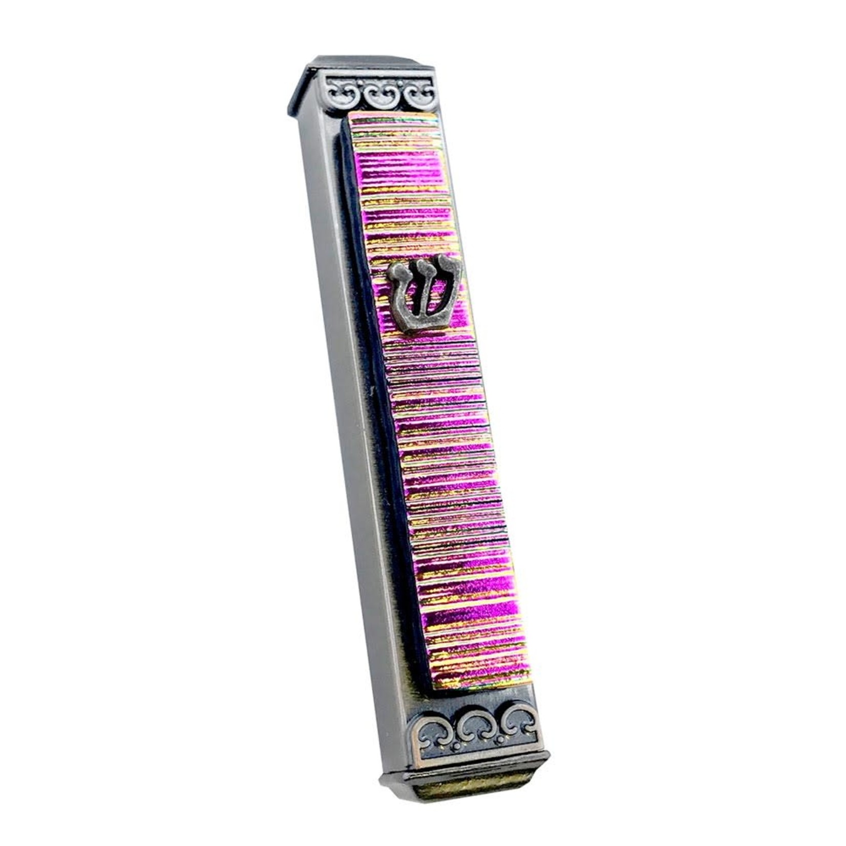 Accordian Magenta Mezuzah