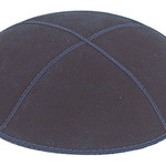 Navy Suede Yarmulke