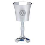 Kiddush Cup - Aluminum  with Decorative Inlay