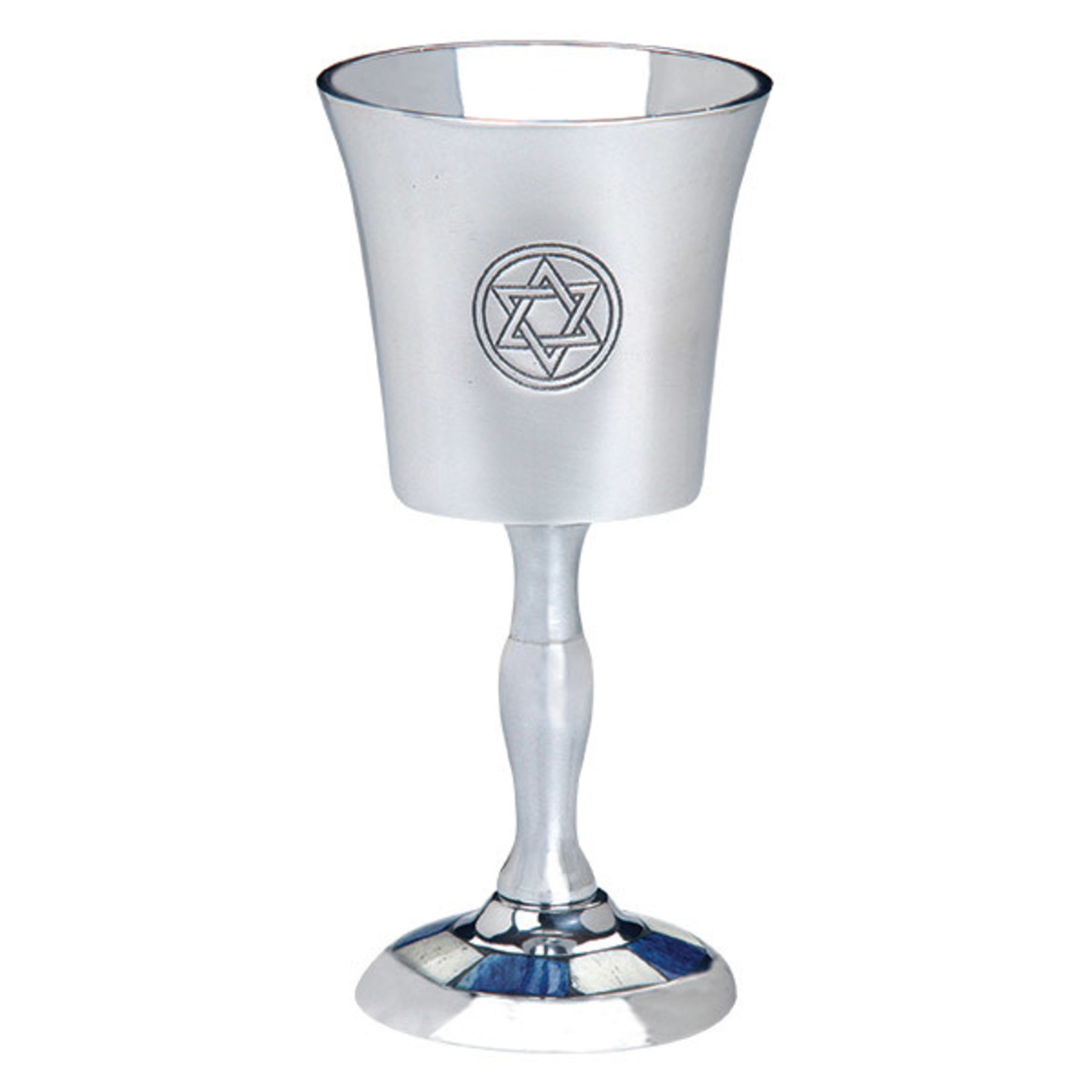 Kiddush Cup - Aluminum  with Decorative Inlay