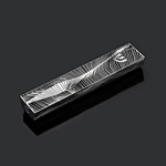 Made in Israel Lines Mezuzah Case - Dark - Small