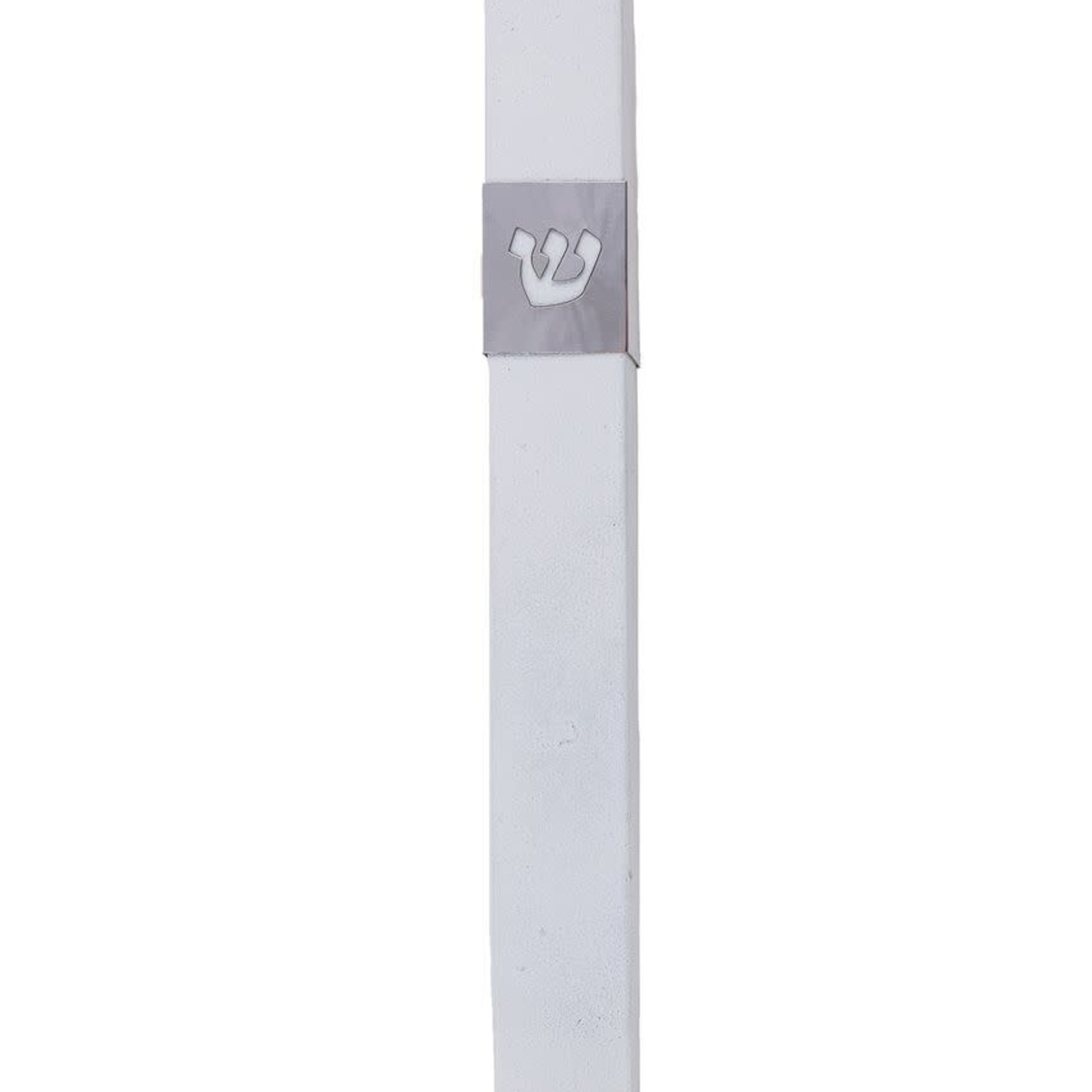 Metal Mezuzah Case-White