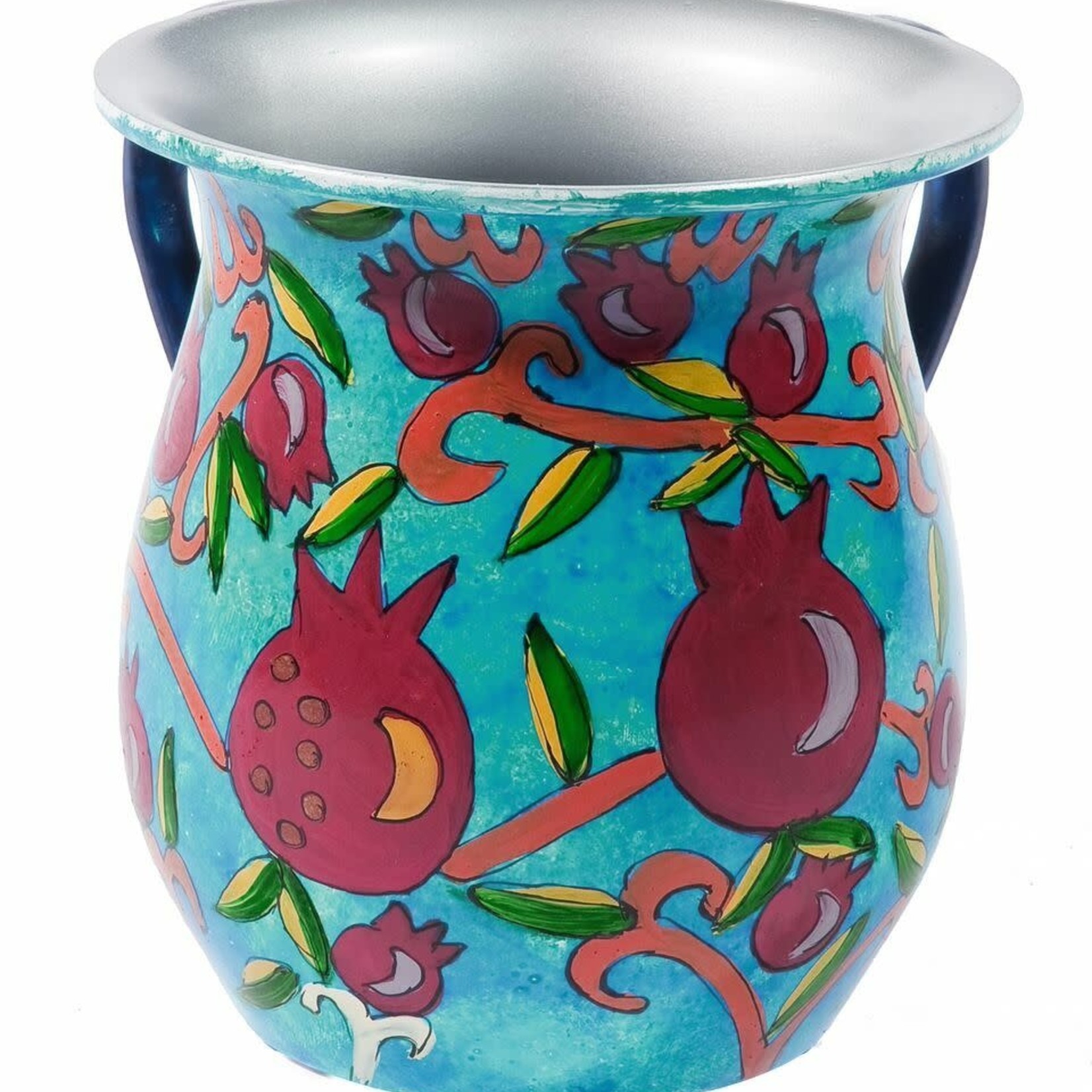 Painted Aluminum Washing Cup- Pomegranates