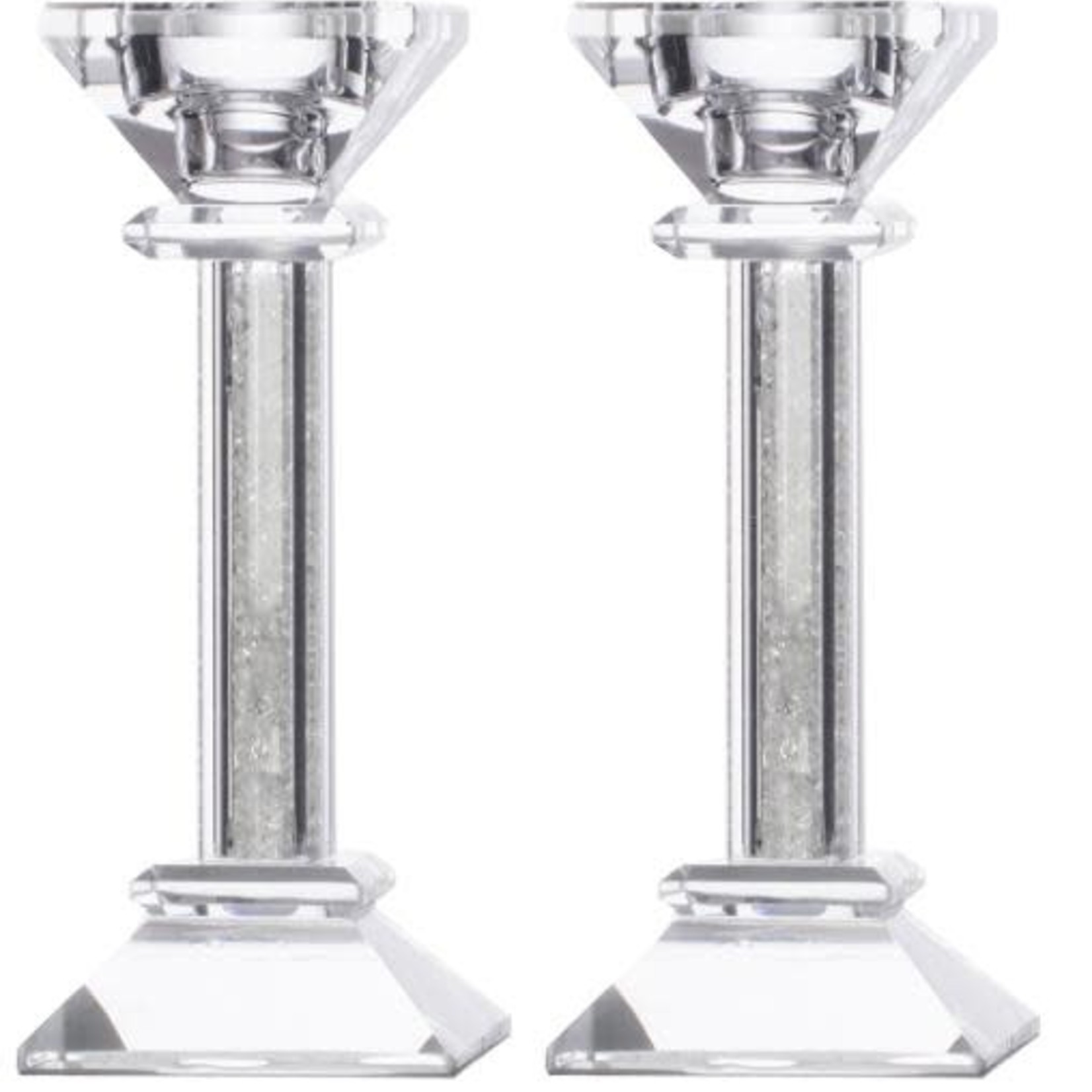 Crystal Candle Holders -Inner Diamond Stone - Medium