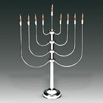 27"H Electric Menorah With Flickering Bulbs