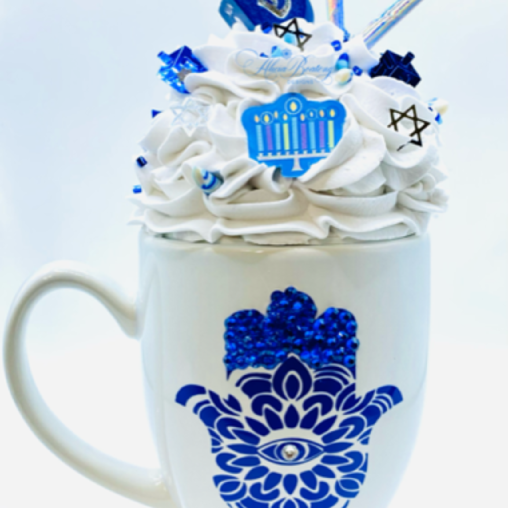 Chanukah Topper Hamsa Mug