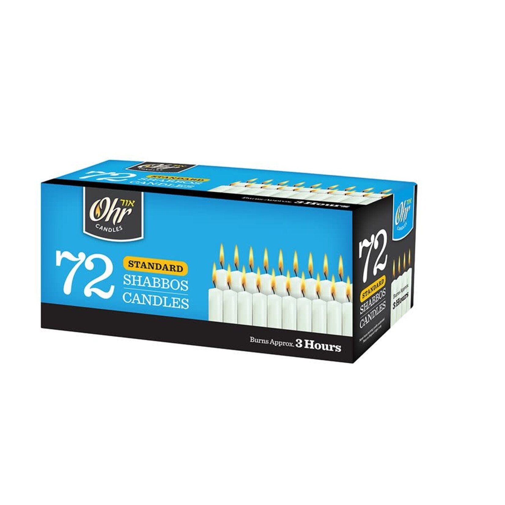 Standard Shabbos Candles 3 Hour - 72 PK