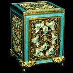 Tzedakah Box - Jeweled - Teal