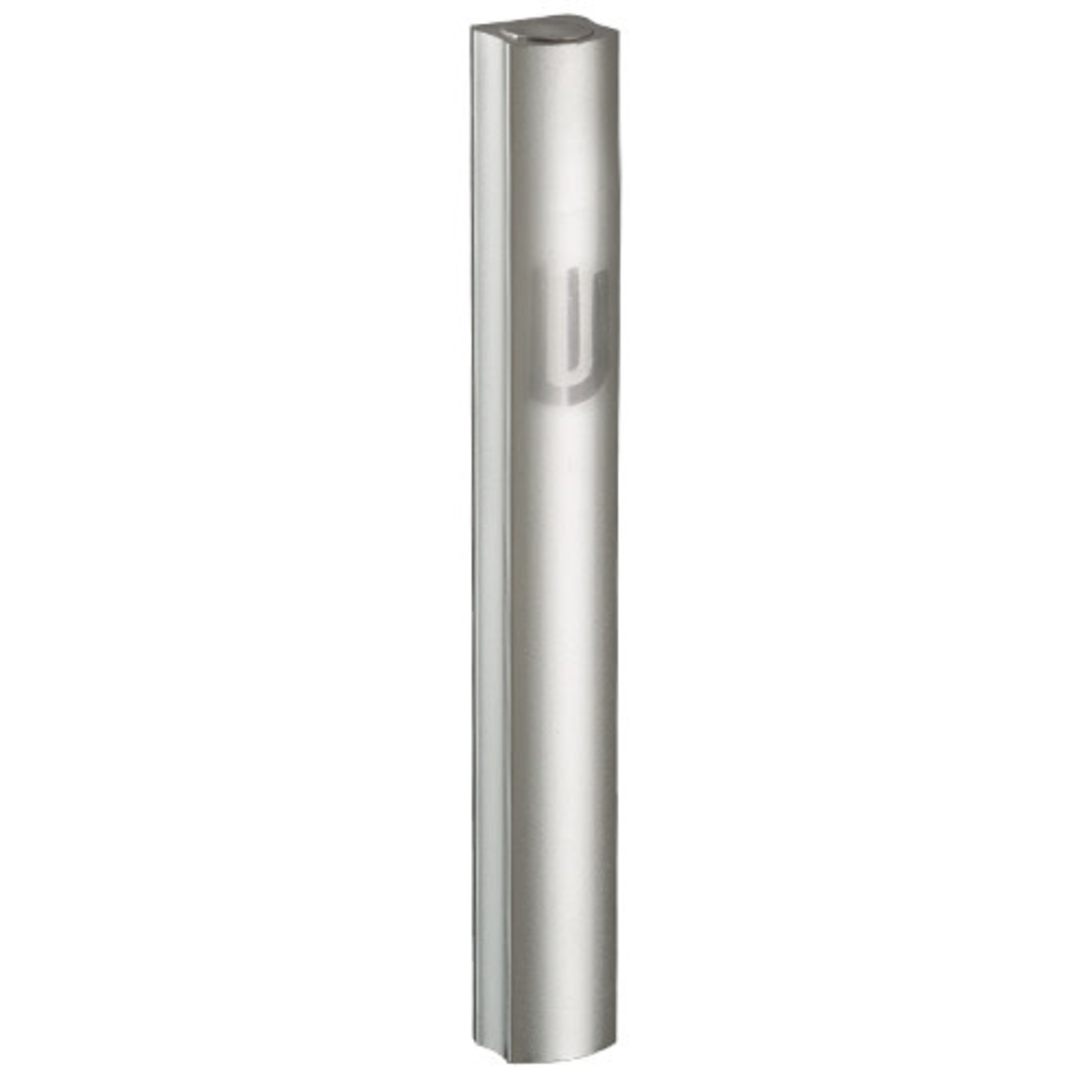 Aluminum Mezuzah 10cm-Dotted Design in Silver