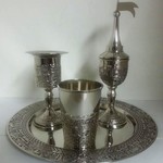 Havdallah Set Nickel Plate Jerusalem